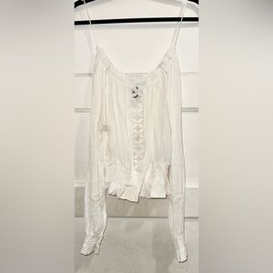 Off the Shoulder White Blouse